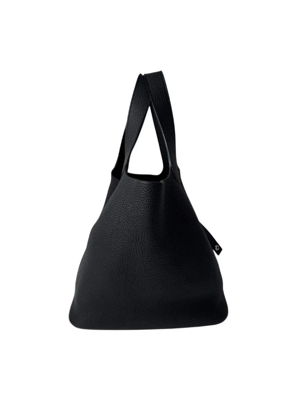 Hermes Picotin Lock MM Noir Black Taurillon Clemence Handbag